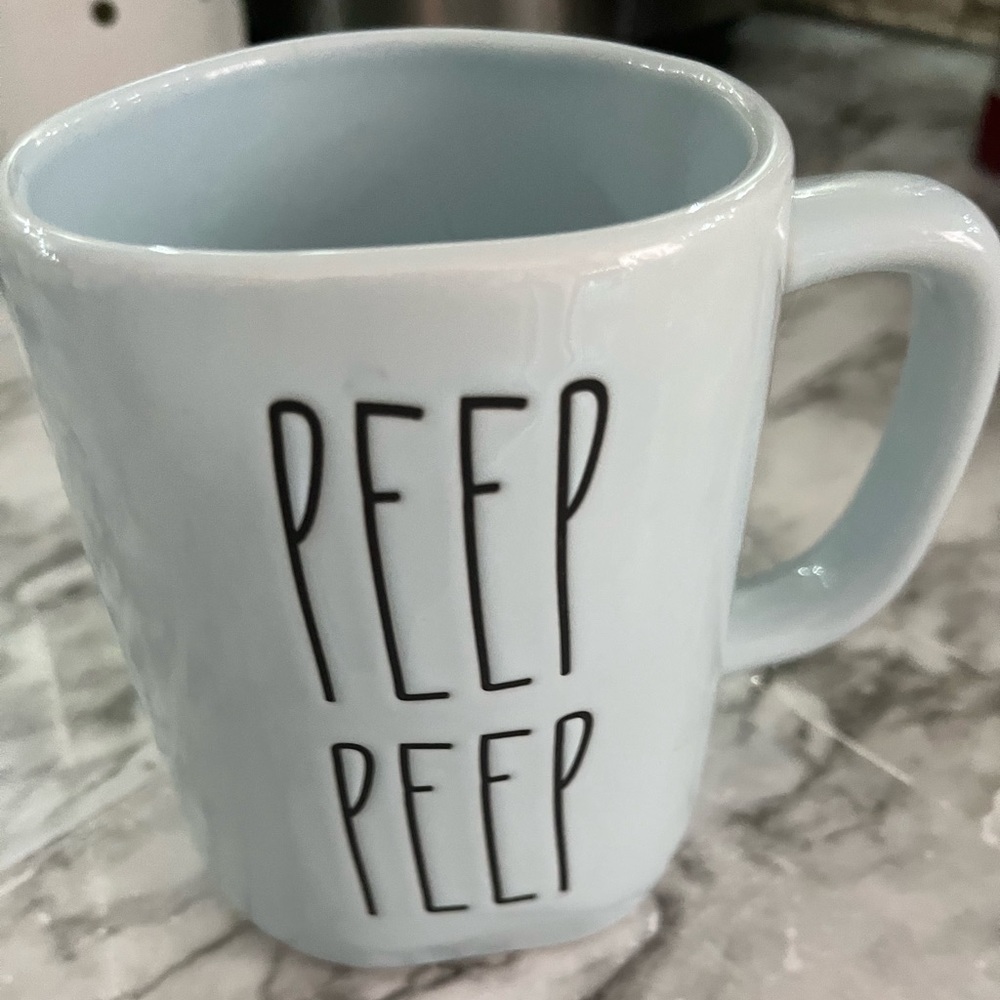 Rae Dunn Coffee Mug Easter blue Peeps Peep
